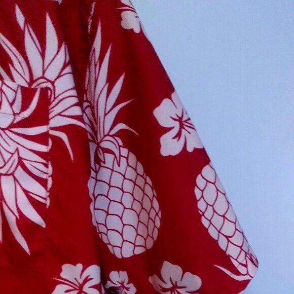 Uzzi Amphibious Gear Men's Hawaiian Shirt  | Surfer shirt | Size XL | Red White - Picture 5 of 14